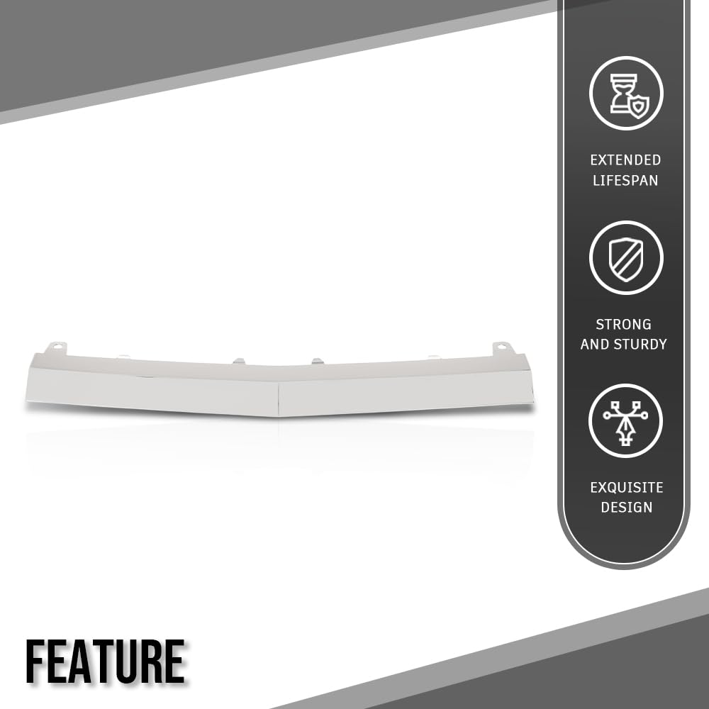 G-PLUS Front Center Bumper Trim Compatible with Benz C300 2015-2018 For Models With AMG Styling Package, Without Night Package 2058851574, MB1044111 Silver