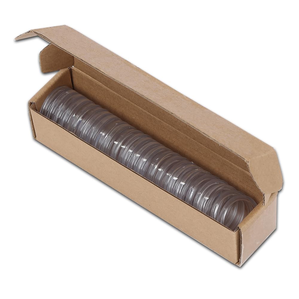 G-PLUS 25 Direct Fit Airtight 30.6mm Coin Holders Capsule Fit for JFK Half Dollar w/Box