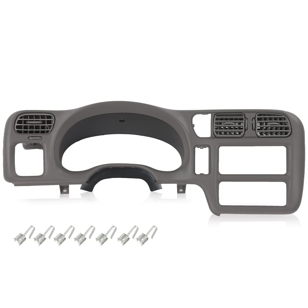 G-PLUS Dash Trim Bezel Cover Light Gray Compatible with Blazer Jimmy Sonoma S10 1998-2004 (Not Fit Double Din)