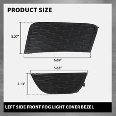 G-PLUS Fog Light Cover Bezel for Range Rover Evoque 2011-2015 Left Black Side View