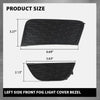 G-PLUS Left Side Front Fog Light Cover Lamp Bezel Compatible with Range Rover Evoque 2011-2015 Black