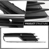 G-PLUS Fog Light Lamp Cover Trim Pair Compatible with Audi A3/A3 Quattro 2015-2016 8V5807682A9B9
