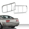 G-PLUS Chrome Taillight Tail Light Bezel Covers Compatible with Ford Mustang 2005-2009 Triple Chrome Plated Silver