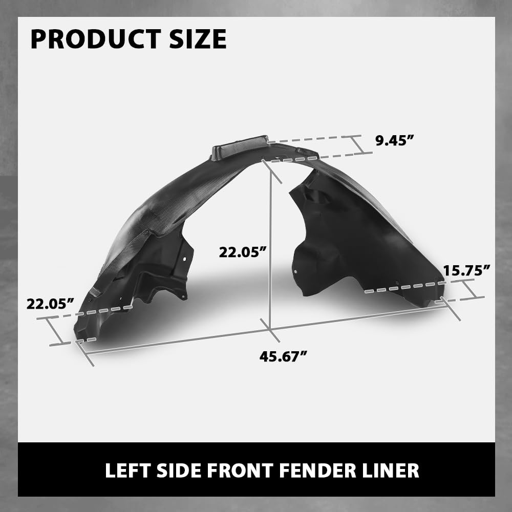 G-PLUS Front Fender Liner Plastic Left Side Compatible with Audi Q5 2009-2017,Fit Audi SQ5 2014-2017 8R0821171F