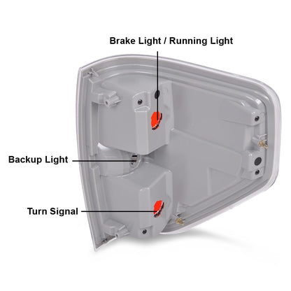 G-PLUS Rear Tail Lights Brake Lamp Assembly Fit 2009-2014 Ford F150 2/4 Door (Not Fit Flareside Models,Not Fit Ogriginal Model with LED Tail Lamp) Red luces traseras, faros traseros Left & Right
