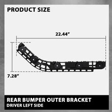 G-PLUS Rear Bumper Outer Bracket for Chevy Malibu 2013-2016 Left Side Side View