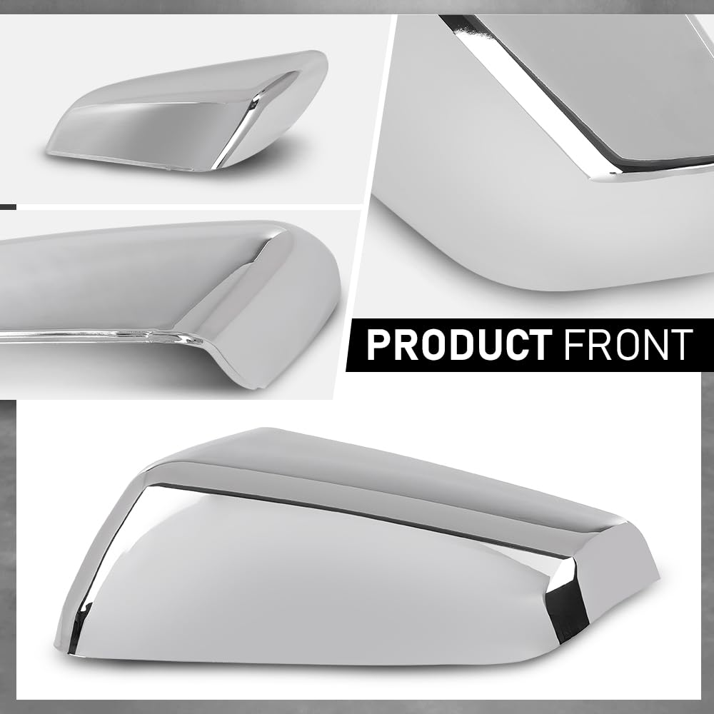 G-PLUS Exterior Mirror Cover Cap Left Driver Side Compatible with Chevy Equinox GMC Terrain 2018-2021 Chrome