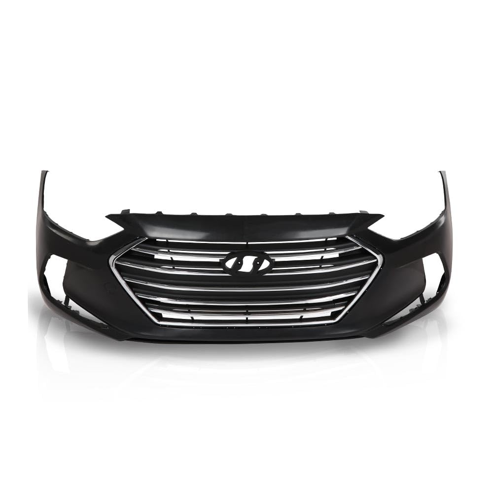 G-PLUS Front Bumper Cover Grille Set Compatible with Hyundai Elantra 2017-2018