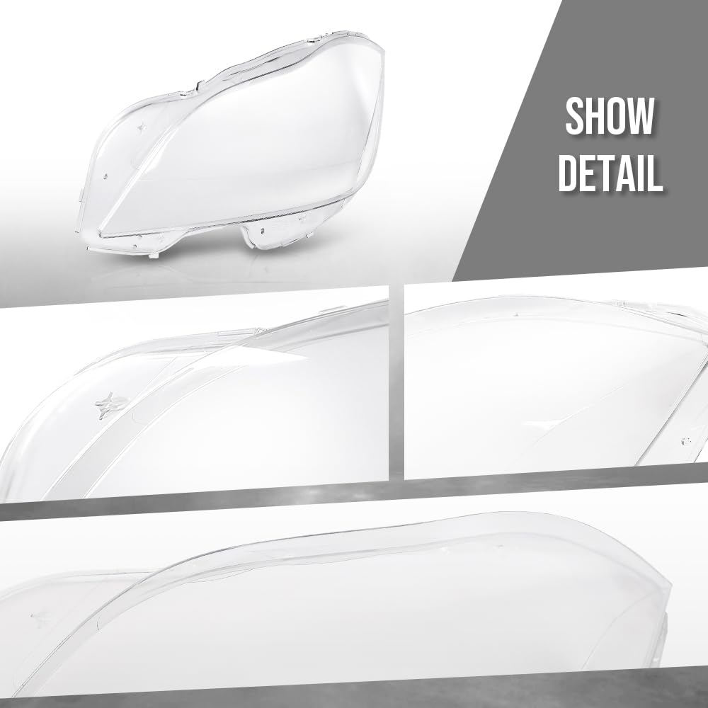 G-PLUS Headlight Lens Cover Compatible with Benz CLS W218 CLS350 CLS500 CLS550 2010 2011 2012 2013 2014 Left & Right Front Headlamp Lens Cover Clear