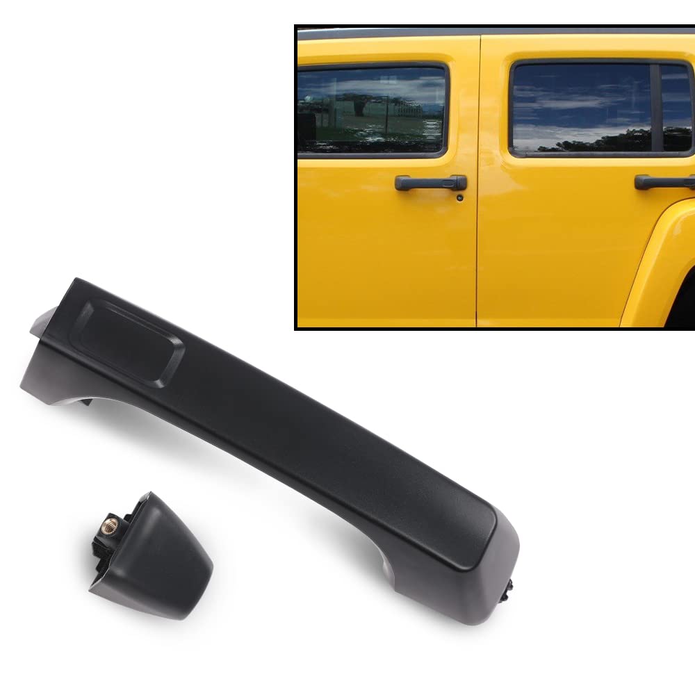 G-PLUS Door Handle Set Compatible with Hummer H3 2006-2010 15296933 15794314 25957909, 25957911 Front and Rear Set of 5 Black