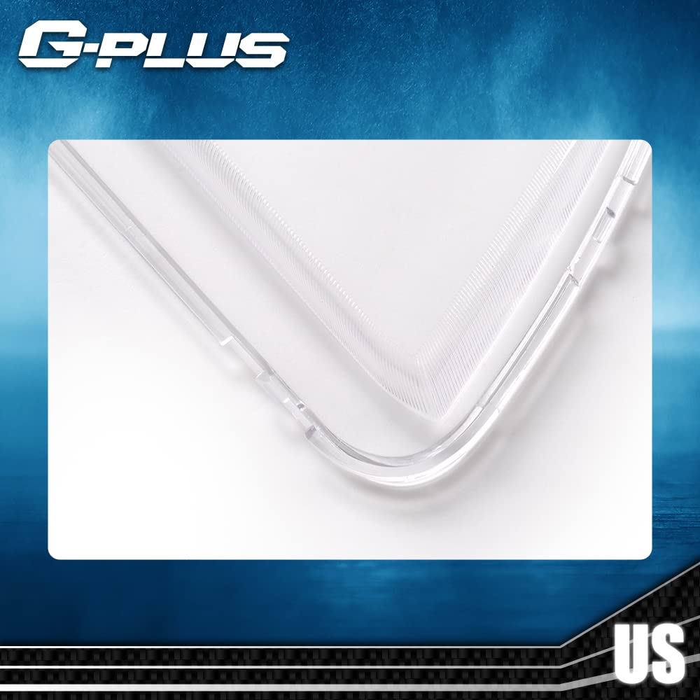 G-PLUS Front Headlight Lenses Cover Compatible with 2005-2009 Mustang,(NOT ForShelby GT500 Models),Chrome Housing A Pair Left & Right Side (Clear Lens)