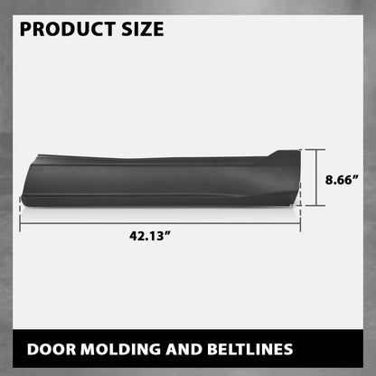 G-PLUS Front Right Door Molding and Beltlines, Compatible with Ford Edge SPOR/ST/ST-Line/Titanium 2015-2023, Passenger Side, FT4Z5820878AA, FO1305110