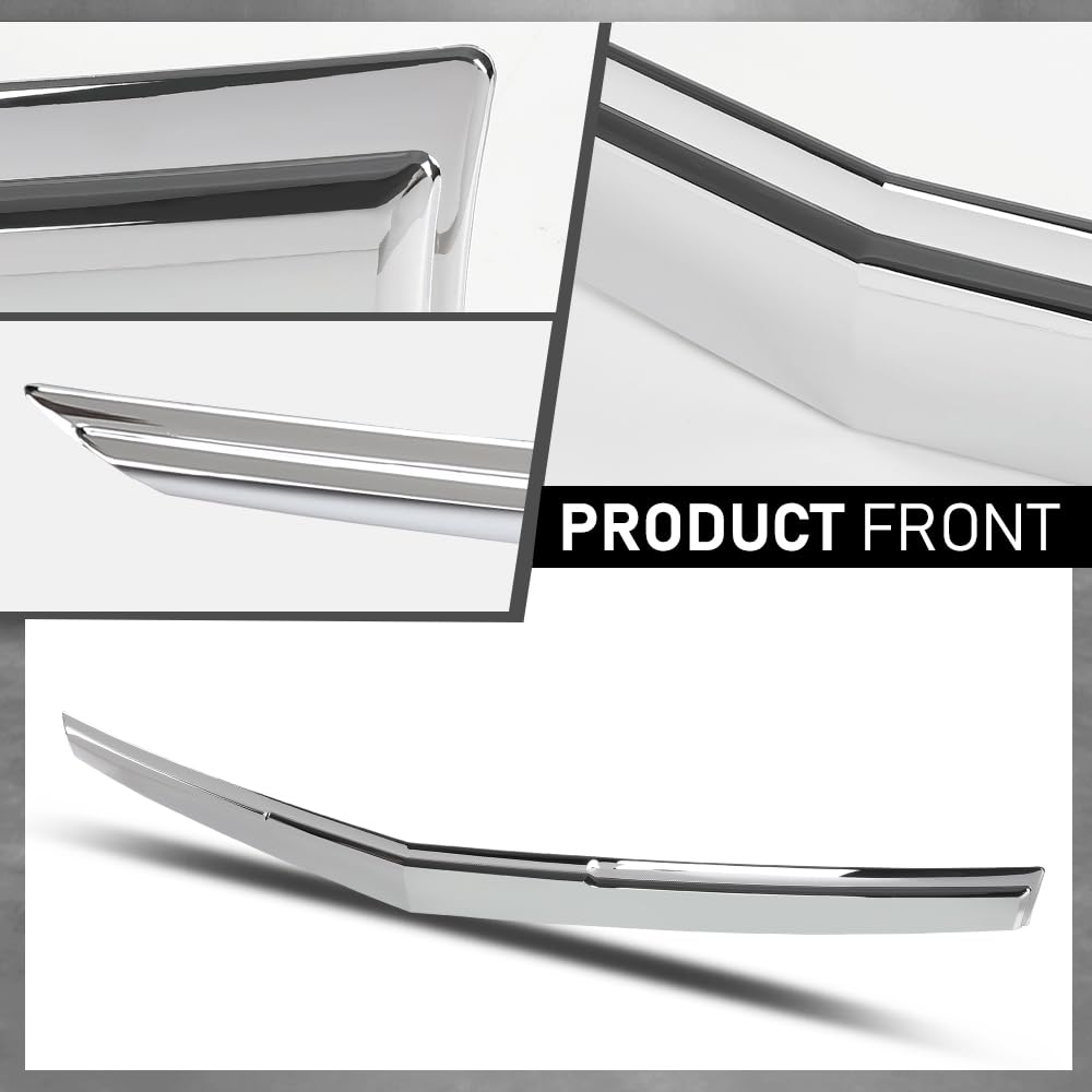 G-PLUS Hood Molding Trim Moulding Chrome Compatible with Cadillac Escalade/ESV 2015-2020, Fit for Models Without Sport Package 22956470, GM1235129