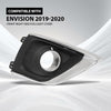 G-PLUS Fog Light Covers Front Passenger Right Side Hand Compatible with Buick Envision (submodel: Base, Essence, Preferred, Premium, Premium II) 2019 2020 42489939, GM1039266 Chrome Black