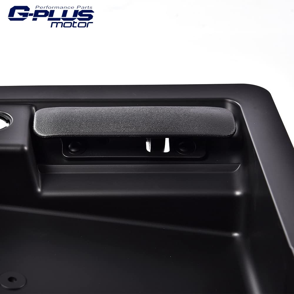 G-PLUS Rear Cargo Door Handle & License Plate Tag Bracket Compatible with Ford Van E150 E250 E350 6C2Z-15434A20-AA, FO1820100