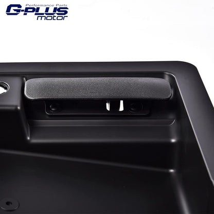 G-PLUS Rear Cargo Door Handle & License Plate Tag Bracket Compatible with Ford Van E150 E250 E350 6C2Z-15434A20-AA, FO1820100