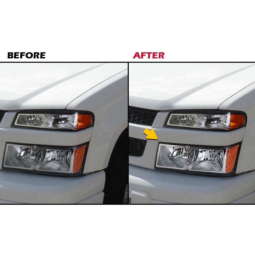 G-PLUS Headlights Assembly Bumper Lights Cover Clear Compatible with 2004-2012 Chevy Colorado/GMC Canyon.2006 Isuzu i-280/i-350.2007-2008 Isuzu i-290/ i-370 19328954,19328955