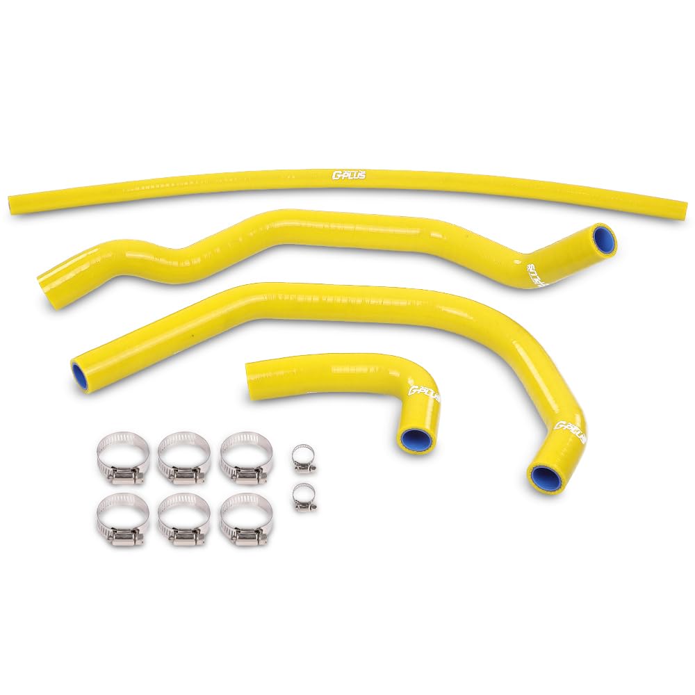 G-PLUS Silicone Radiator Hose Kit Compatible with Yamaha Banshee 350 YFZ350 1987-2006 Yellow