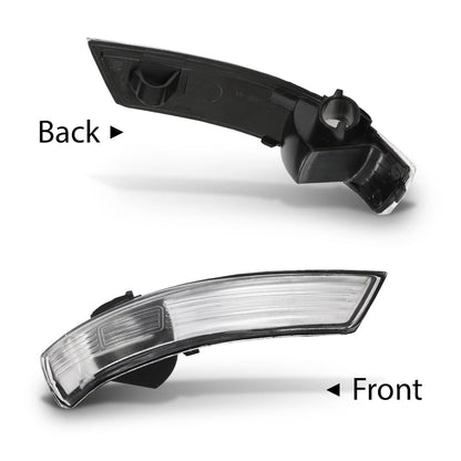 G-PLUS Pair Rearview Mirror Indicator Lens Turn Signal Light Cover, Compatible with Ford Focus MK2 Facelift 2008-2011/ MK3 2012-2017, LH Driver & RH Passenger Side 2PCS