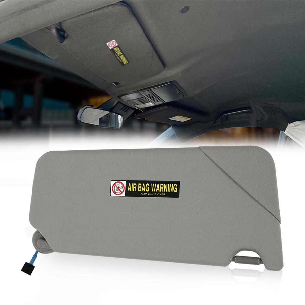 G-PLUS Gray Sun Visor with Light & Mirror Left Driver Side Compatible with Honda Accord 2008-2012 83280TA5A51ZA, 83280TA5A71ZA