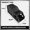 G-PLUS 12" Center Console Subwoofer Box Compatible with Chevy/GM Crew Cab 2014-2018 Black