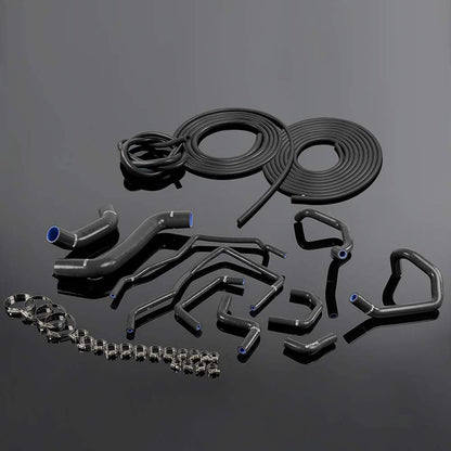 Compatible For Subaru Impreza Wrx Mk10 Grb/gh 2008-2011 2009 2010 Silicone Radiator Hose Kit Clamps + Vacuum Pipe Kit Black