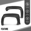 G-PLUS Fender Flares 4 PCS Smooth Pocket Riveted Compatible with Chevy Silverado/GMC Sierra 1999-2006 (Incl. 2007 Classic Models) Not Fit Dually & Step-side Models Wheel Flares Protector Cover