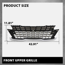 G-PLUS Front Upper Grille Chrome Trim Camera Hole Compatible with Kia Carnival 2022-2024 86350R0110 Side View