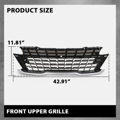 G-PLUS Front Upper Grille With Chrome Trim W/Camera Hole Compatible with Kia Carnival 2022-2024 86350R0110, 86350-R0110