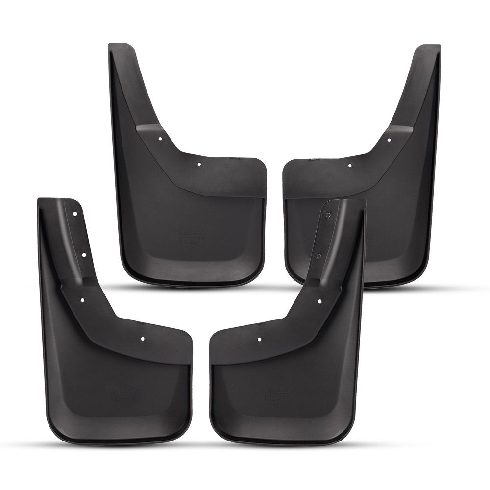 G-PLUS Mud Flap Flaps Splash Guards Mudguard Kit, Compatible with Chevy Silverado 1500 2014-2018/Silverado 2500/3500 2015-2018 Fit No Drill Mud Guards Flare Splash Guards Molded (NOT fit GMC Sierra)