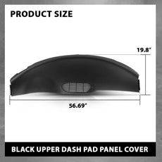 G-PLUS Upper Dash Pad Panel for Chevy Camaro Pontiac Firebird 1997-1999 Black Side View