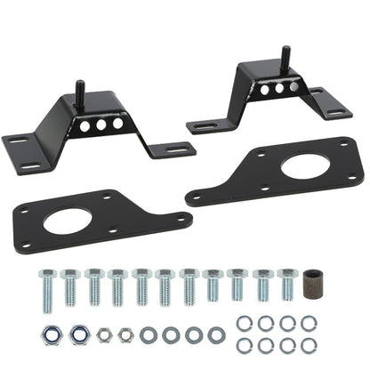 G-PLUS Engine Swap Adapter Plates w/ 4.6L Solid Mounts Compatible with Ford Mustang Chassis 1979-2004 with 5.3L 5.7L 6.0L LS Engine Swap