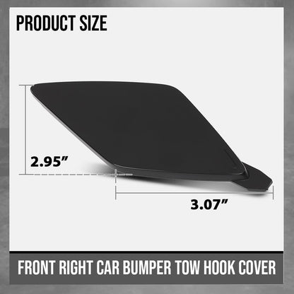 G-PLUS Front Right Bumper Tow Hook Cover Compatible with Volvo XC60 2018 2019 2020 2021 39846406 Glossy Black