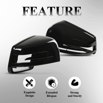 G-PLUS Mirror Cover Caps Housing Compatible with Benz S-Class W221 2011-2013/Fit Benz C-Class W204 2011-2014/Fit Benz CLS C218 2014-2018/Fit Benz GLA X156 2014-2020 A2128100164, A2128100264