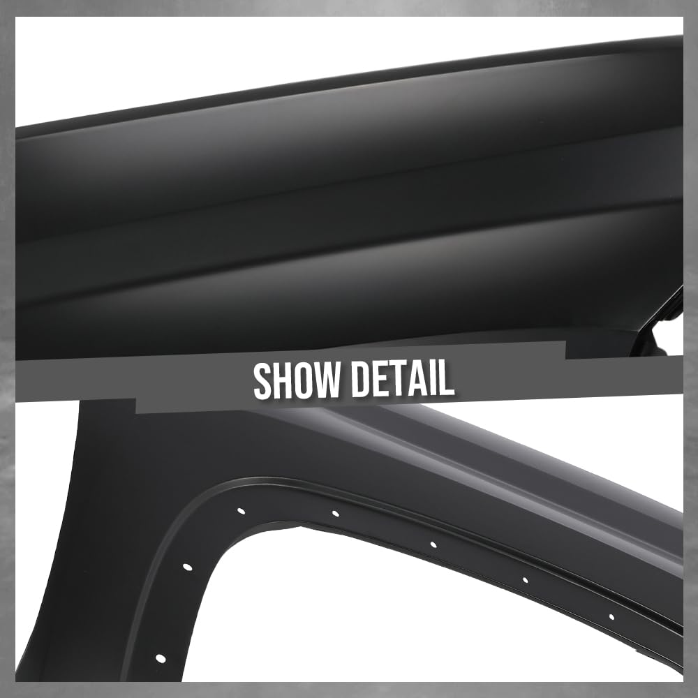 G-PLUS Front Fender Passenger Right Side Compatible with Chevy Silverado 2500 HD 3500 HD 2020-2023 84581167, GM1241424 Black
