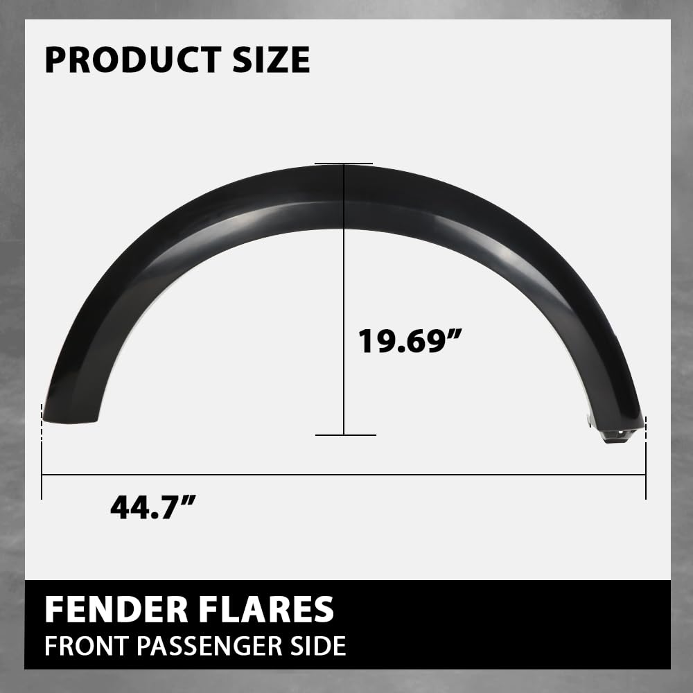 G-PLUS Front Right Fender Flare Wheel Arch Moulding Compatible with LR3 / Discovery 3 2005-2009, Compatible with LR4 / Discovery 4 2010-2016 LR010631