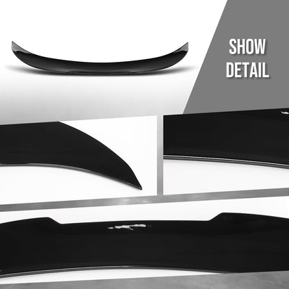 G-PLUS Rear Trunk Spoiler Wing Compatible with BMW 5 Series F10 M5 2010 2011 2012 2013 2014 2015 2016 2017 Fit F10 Sedan Model Only Not Fit Wagon & GT Model Rear Spoiler Lip Wing Glossy Black