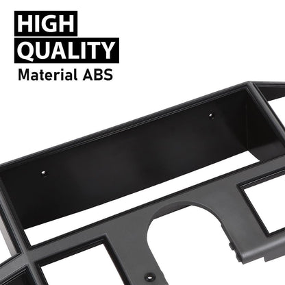 G-PLUS Dash Bezel Radio Surround Trim Compatible with 1984-1996 Jeep Cherokee XJ with Hole Silver