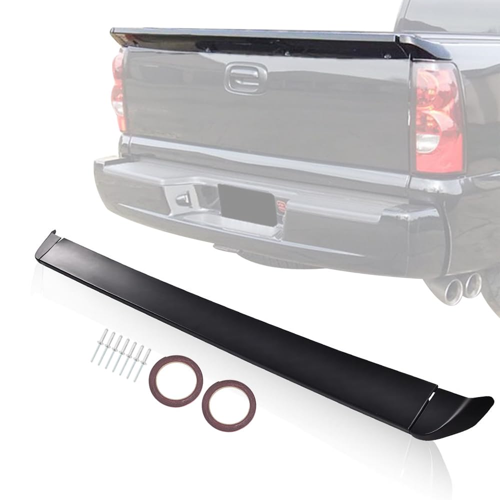 G-PLUS Tailgate Spoiler Rear Tail Wing Spoiler Compatible with Chevy Silverado 1500 Intimidator/GMC Sierra 1500 Pick Up Truck 1999-2006 (Only Fit Fleetside Models. Not Fit Stepside Model)