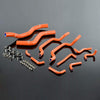 G-PLUS Silicone Radiator Hose Pipe Kit Clamps Compatible With 1995-1999 Mitsubishi Eclipse Turbo Coolant,Dark Orange
