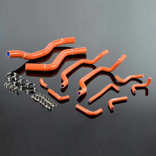 G-PLUS Silicone Radiator Hose Pipe Kit Clamps Compatible With 1995-1999 Mitsubishi Eclipse Turbo Coolant,Dark Orange