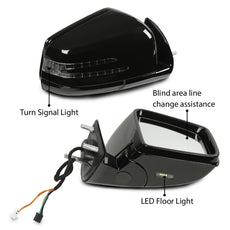 G-PLUS Side Mirror Right without Blind Spot for Benz ML350 GL450 2010-2012 Black Side View