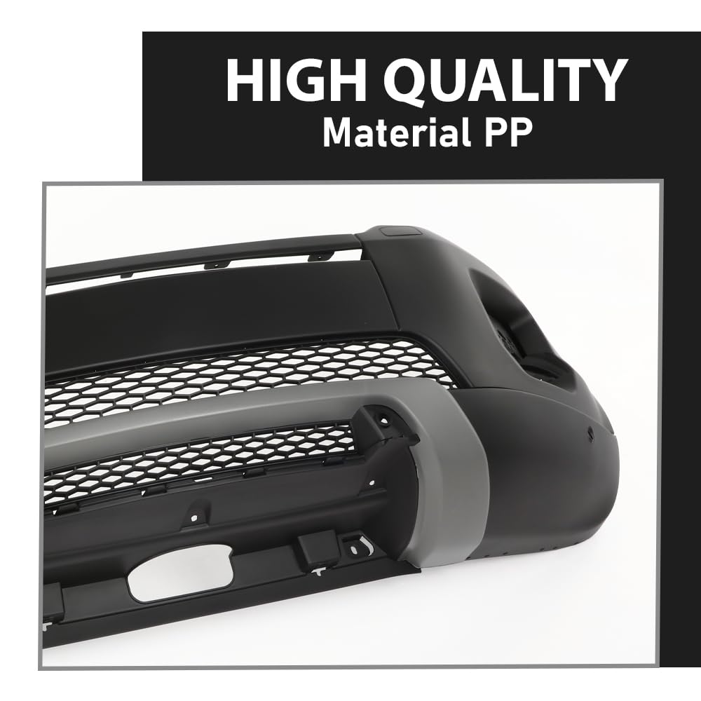 G-PLUS Front Bumper Cover Compatible with Rover Range Rover Evoque 2012-2015, w/o Camera Hole, w/Head Light Washer Holes, 101-59170C, RO1000141, LR072259, LR036137, LR064613, Black