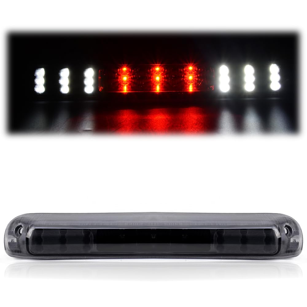 G-PLUS 3RD Third Brake Lights, Compatible with Chevy Silverado/GMC Sierra 1999-2006 3D LED Bar Tail Cargo Lamp 264115BK(Clear Lens Black Housing)