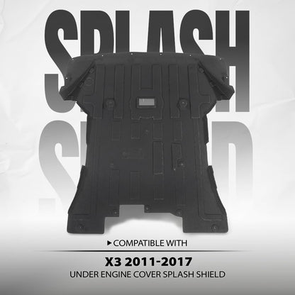 G-PLUS Under Engine Cover Splash Rust Shield Compatible with BMW X3 sDrive 2011 2012 2013 2014 2015 2016 2017 51757213662, 51-75-7-213-662, 51757378820 Black