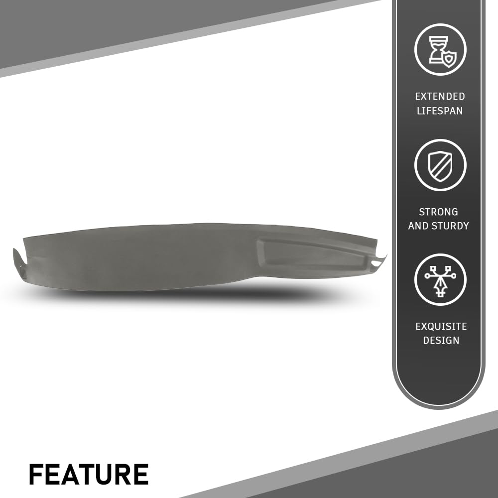 G-PLUS TPE Dashboard Dash Cover Compatible with Dodge Ram 1500 2002-2005/2500 3500 2003-2005 Instrument Dash Board Panel Gray