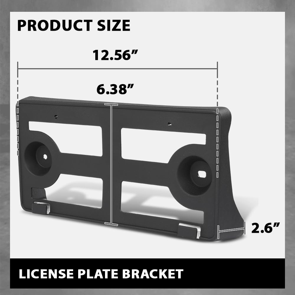 G-PLUS Front License Plate Bracket Holder Mounting, Compatible with Ford F150 Raptor Pickup 4-Door 3.5L 2017-2020, FO1068199, HL3Z17A385AB