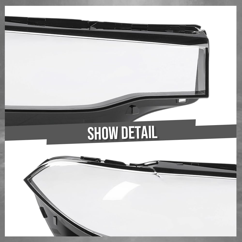 G-PLUS Headlight Lens Cover Compatible with BMW X7 X7M G07 2019-2022 Right Side Front Headlamp Lens Cover Clear