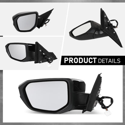 G-PLUS Power Heated Mirror w/ 5-Pin Left Driver Side Compatible with Honda Civic 2016-2021 Manual Folding 76258TBAC21ZA 76258TBAA21ZA Glossy Black