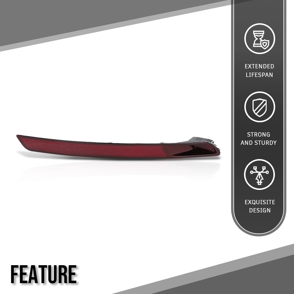 G-PLUS Rear Right Light Reflector Compatible with VW Beetle 2012-2016 5C5945702D Red